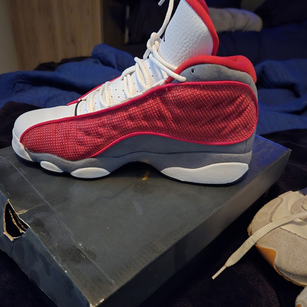 Vibrant Red and White Sneakers
